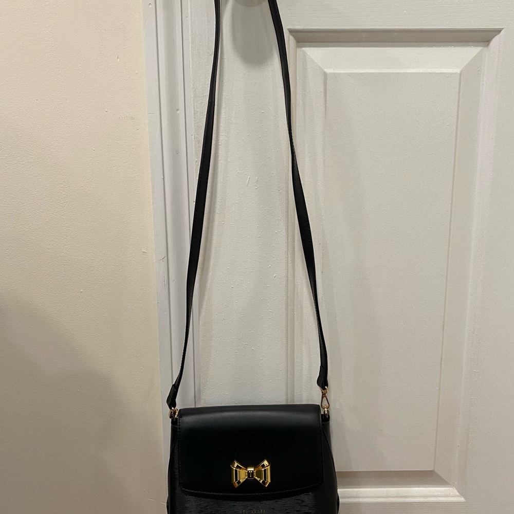 Ted Baker black mini leather bag!  Excellent condition